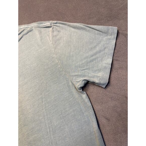 Sol Angeles V-Neck T-Shirt Size LG Teal Green Made in USA - Picture 2 of 8